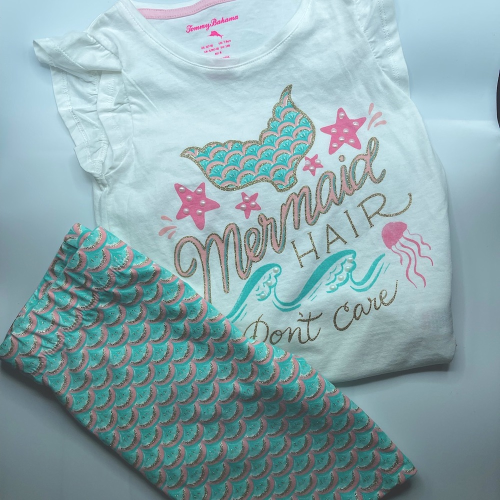 Girls Tommy Bahama short and shirt outfit